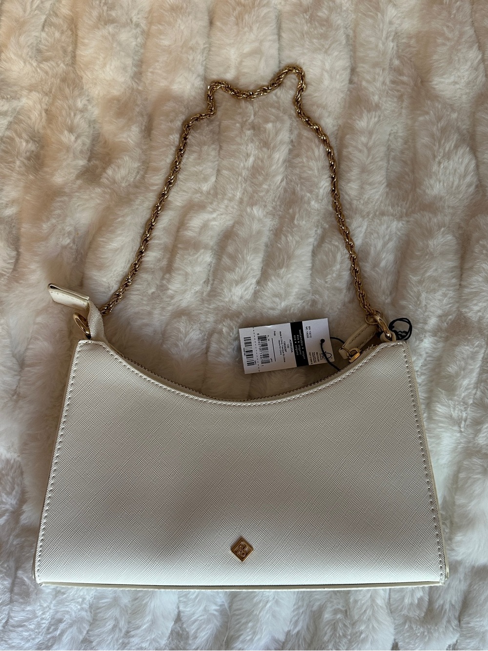 Call it Spring White & Gold Shoulder Bag